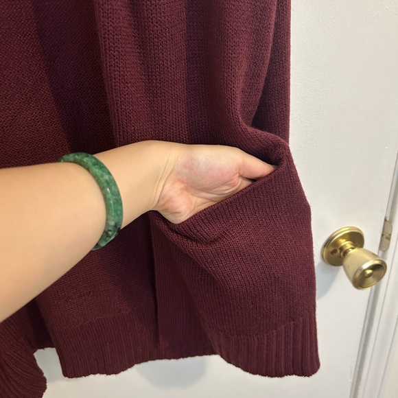 H&M Open-Front Cardigan Sweater - Burgundy - Picture 6 of 6
